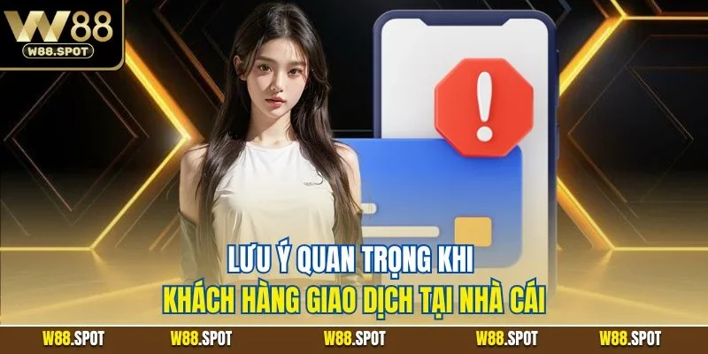 Hướng Dẫn Rút Tiền W88 Nhanh Chóng, An Toàn 2025 4 Lưu ý quan trọng khi khách hàng giao dịch tại nhà cái
